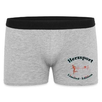 Herzsport - Männer Boxer Shorts - Grau meliert - Vorne