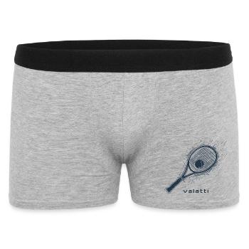 Valatti Tennis Blue: Strike with Style! - Men's Boxer Shorts - heather grey - Front