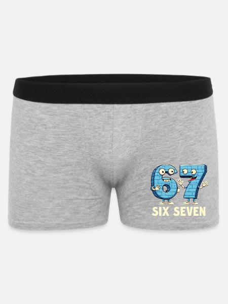 US Flag 67 Memes Six Seven - Men's Boxer Shorts - heather grey