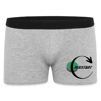 Green circle with black ribbon - Men's Boxer Shorts - heather grey - Front