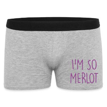 Merlot - Men's Boxer Shorts - heather grey - Front