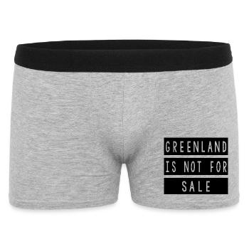 Greenland Is Not For Sale T-shirt - Männer Boxer Shorts - Grau meliert - Vorne