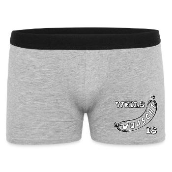 Weils Wuascht is - Men's Boxer Shorts - heather grey - Front