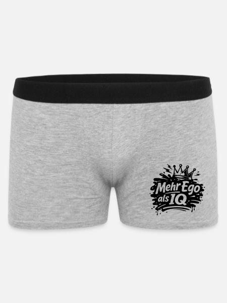 More ego than IQ - Men's Boxer Shorts - heather grey