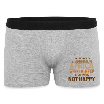 Safari Africa Serengeti Wildlife Savannah Saying - Men's Boxer Shorts - heather grey - Front