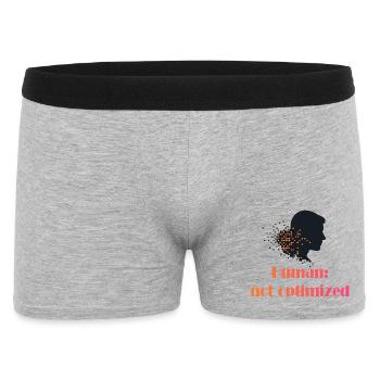 Nicht optimiert - Männer Boxer Shorts - Grau meliert - Vorne