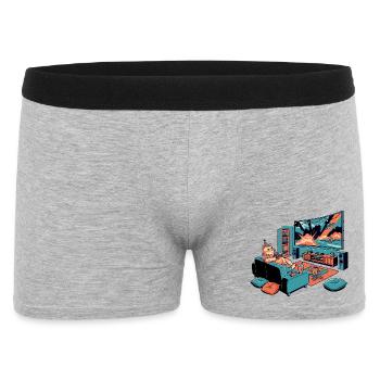 Épais canapé Cat Chips TV Cinéma Motif du chat du soir - Boxer Homme - gris chiné - Devant