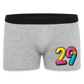 29 Nombre Coloré - Boxer Homme - gris chiné - Devant