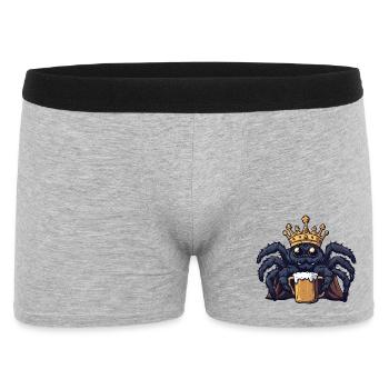 Tarantula Bier König - Männer Boxer Shorts - Grau meliert - Vorne