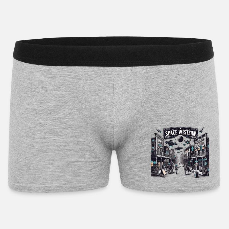 Scena della Space Western City - Boxer da uomo - grigio melange