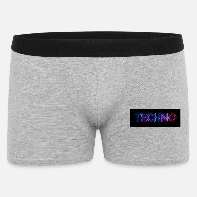 Texte de bug techno néon - Boxer Homme - gris chiné
