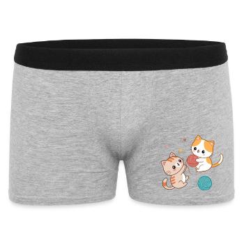 Chatons Joueurs et Pelotes Colorées - Boxer Homme - gris chiné - Devant