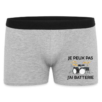I Can't I Have Drums Drummer Percussion - Männer Boxer Shorts - Grau meliert - Vorne