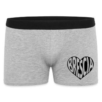 Typographie du cœur de Brescia - Boxer Homme - gris chiné - Devant