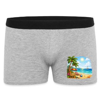 Welcome to the tropical beach - Men's Boxer Shorts - heather grey - Front