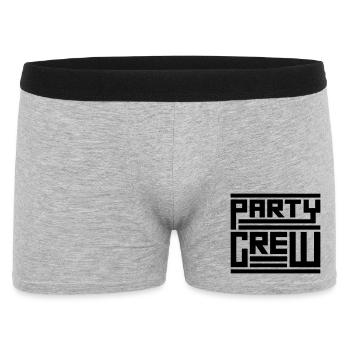 Party Crew - Men's Boxer Shorts - heather grey - Front