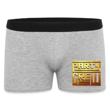 Party crew - Männer Boxer Shorts - Grau meliert - Vorne