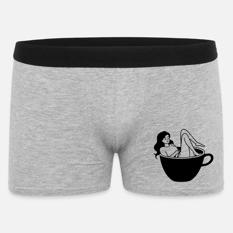 Kaffeekultur - Männer Boxer Shorts - Grau meliert