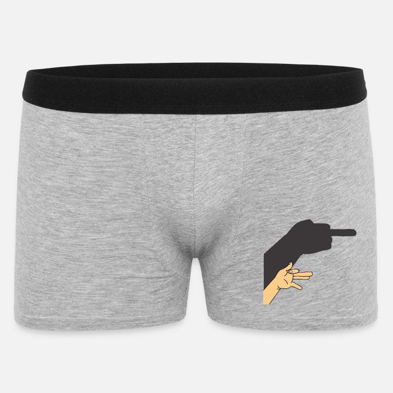Schatten eines Hundes oder nicht - Männer Boxer Shorts - Grau meliert