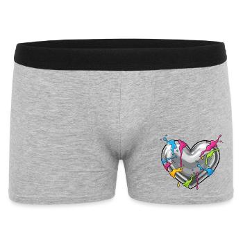 Metal heart with color shower - Men's Boxer Shorts - heather grey - Front