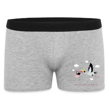 Alles Gute zum Feuerwehr Nachwuchs - Mädchen - Männer Boxer Shorts - Grau meliert - Vorne
