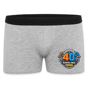 40 years of running since 1986 - Men's Boxer Shorts - heather grey - Front