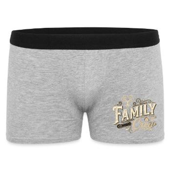 Family Crew Vintage Family Saying - Men's Boxer Shorts - heather grey - Front