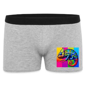 Chamäleon - Männer Boxer Shorts - Grau meliert - Vorne