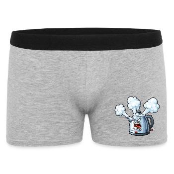 Angry Kettle Cartoon - Men's Boxer Shorts - heather grey - Front