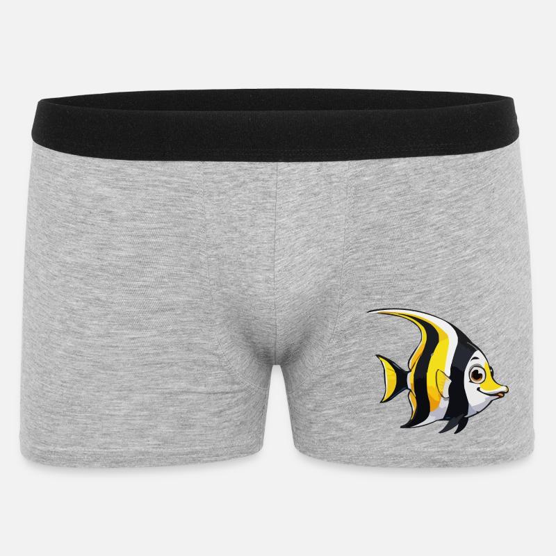 Tropical Fish Comic - Boxer Homme - gris chiné