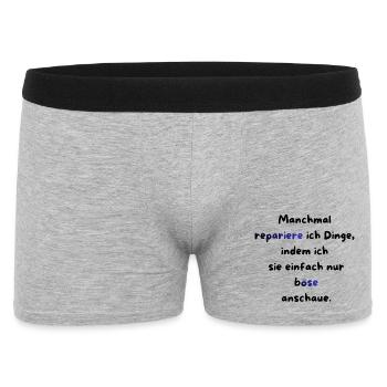 Instandhaltung T-Shirt Lustiges Geschenk Handwerk! - Männer Boxer Shorts - Grau meliert - Vorne