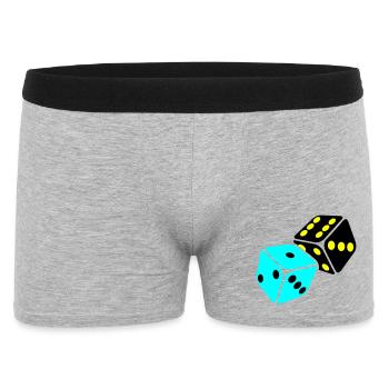 Neon Würfel Spielraum - Männer Boxer Shorts - Grau meliert - Vorne