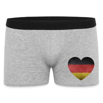 Herz Germany - Männer Boxer Shorts - Grau meliert - Vorne