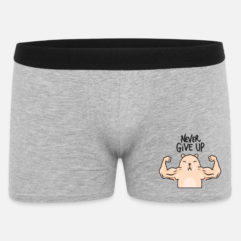 Capybara-Bodybuilder - Männer Boxer Shorts - Grau meliert