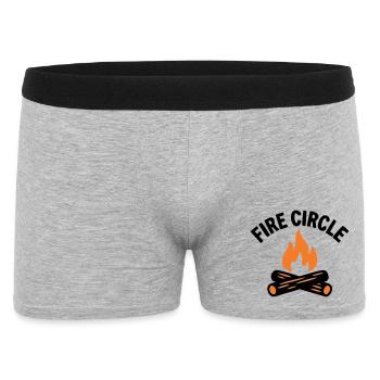 Campfire Fire Pit Camping Boy Scout - Men's Boxer Shorts - heather grey - Front