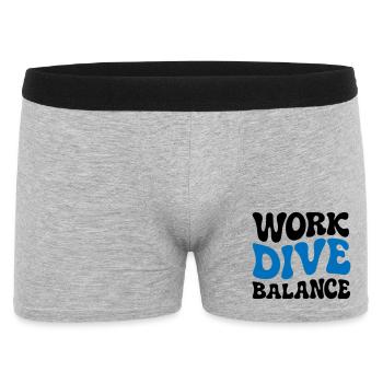 Work Dive Balance Scuba Diving Gift - Men's Boxer Shorts - heather grey - Front