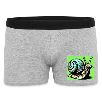 Schnecke - Männer Boxer Shorts - Grau meliert - Vorne