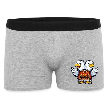 Albanie chemise drapeau aigle vacances balkanique cadeau - Boxer Homme - gris chiné - Devant