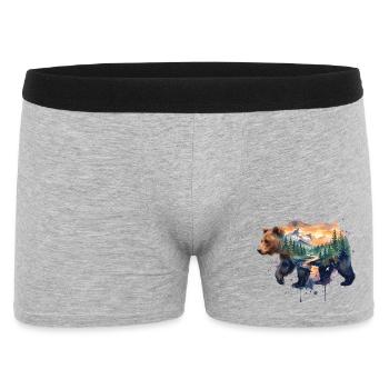 Randonnée - Aventure en plein air - Landscape Bear - Boxer Homme - gris chiné - Devant