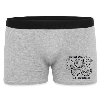 Salle de sport Force in Numbers - Plaques de poids - Boxer Homme - gris chiné - Devant