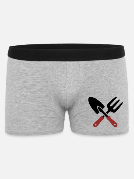 Garden Tool Shovel Icon - Men's Boxer Shorts - heather grey