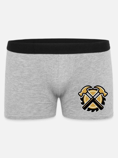 Zimmermann Hammer Logo - Men's Boxer Shorts - heather grey