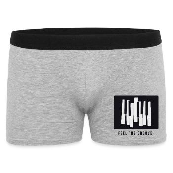 Feel the Groove – Modern Piano Design - Men's Boxer Shorts - heather grey - Front