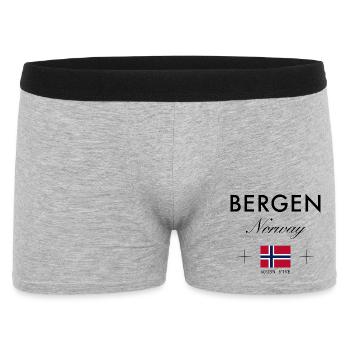 Bergen Norvège Coordonnées Souvenir de voyage - Boxer Homme - gris chiné - Devant