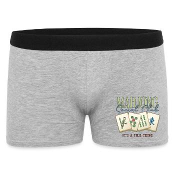 Mahjong Social Club Club Fliesen-Ding - Männer Boxer Shorts - Grau meliert - Vorne