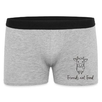 Friends Not Food Cow Vegan Minimalist - Men's Boxer Shorts - heather grey - Front