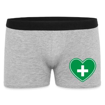 Icône Medical Heart Cross Healthcare - Boxer Homme - gris chiné - Devant