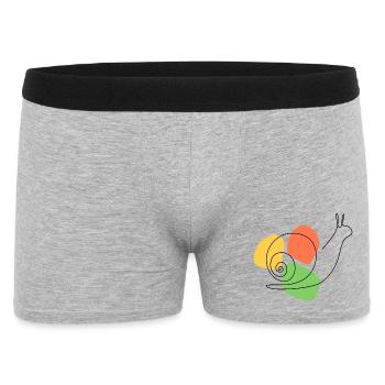 Abstract interpretation of the garden snail - Men's Boxer Shorts - heather grey - Front
