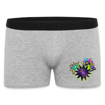 Kaktus WLAN Neon-Starburst - Männer Boxer Shorts - Grau meliert - Vorne