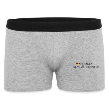 German Apres Ski Instructor - Männer Boxer Shorts - Grau meliert - Vorne